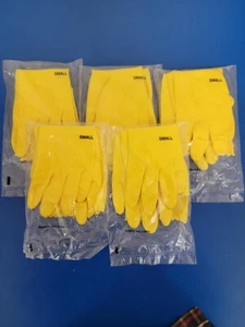 West Chester 2312-7 SMALL 12"LENGTH Yellow Latex Rubber Glove 5PR New Old STOCK - Picture 1 of 2