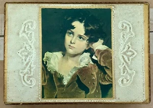 Gold Gilt Wooden Trinket Jewelry Box Florentine Style Japan.  “The Red Boy.” - Picture 1 of 8