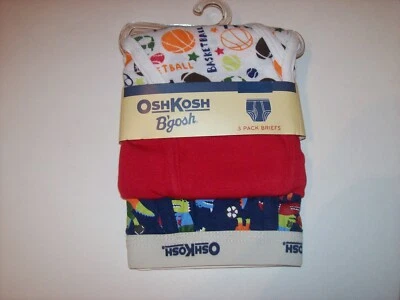 Oshkosh B'gosh Niños Ropa Interior 3pk Calzoncillos Talla 4 Dinosaurio Deportes Nuevo Foto 1 de 2