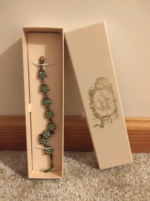 Браслет Kirks Folly Star антикварная бронзовая отделка зеленые кристаллы перидота - Изображение 1 из 4