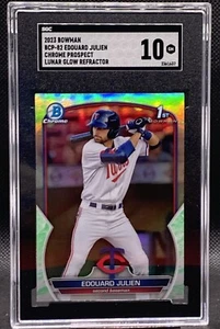 2023 Bowman cromato Edouard Julien 1st Prospect bagliore lunare SGC 10 - Foto 1 di 2