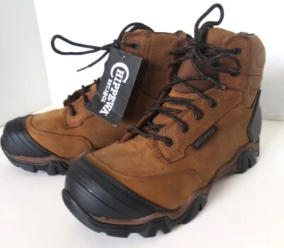 Botas de trabalho femininas Chippewa Cross Terrain 10.5 impermeáveis biqueira composta marrom - Imagem 1 de 4