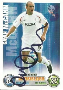 GAVIN McCANN* SIGNED BOLTON 2007/2008 MATCH ATTAX TRADING CARD+COA - Picture 1 of 1