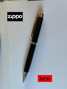 Zippo Kugelschreiber SCHWARZ & verchromt KOSTENLOSER VERSAND IN GROSSBRITANNIEN - Bild 1 von 1