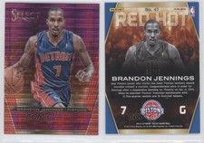 2013-14 Panini Select Red Hot Purple Prizm /99 Brandon Jennings #47