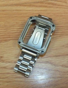 Heavy Stainless Steel Band & Case For Apple Watch Series 4 44mm **READ** - Zdjęcie 1 z 6