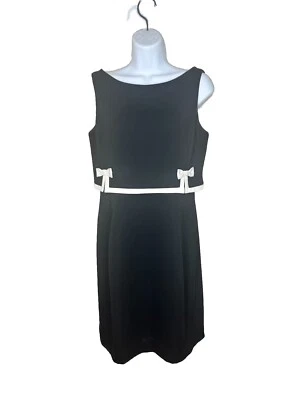 Vestido Georgiou línea a talla 6-8 marfil tubería y lazos años 90 de colección sin mangas dinero antiguo Foto 1 de 4