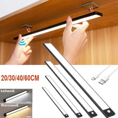 LED Unterbauleuchte mit Bewegungsmelder Lichtleiste Küch Schrank Nachtlamp AKKU - Bild 1 von 4