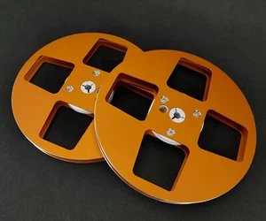 2X Standard 7" 4 Hole Style Take Up Reels For 1/4" Reel To Reel Tape Recorders - Picture 1 of 4
