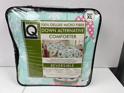 Living Quarters 豪华微纤维羽绒替代被子双面双 XL — 第 1/3 张图片