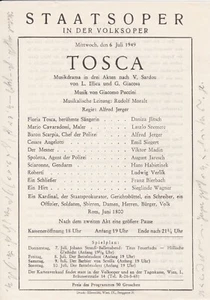 OPERNPROGRAMM BESETZUNGSZETTEL CAST SHEET OPERA PROGRAM VIENNA WIEN - Bild 1 von 1