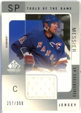 2000-01 SP Game Used Tools of the Game #MM Mark Messier JERSEY - RANGERS