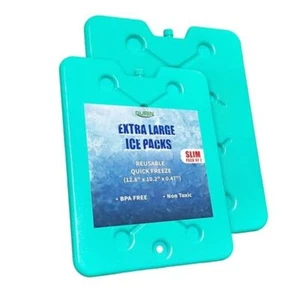 Reusable Ice Packs for Lunch Box/Coolers, Bag, or Cooler Size - 2 Pack - Picture 1 of 7