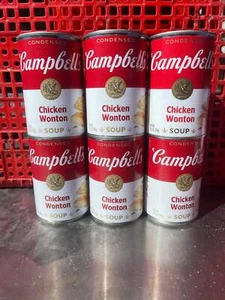 6 latas de sopa condensada Campbell's de pollo Wonton lata de 10,5 oz - Imagen 1 de 4