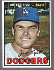 Jim Lefebvre Los Angeles Dodgers 1967 Topps Baseball Card #260 (SET BREAK) (A)