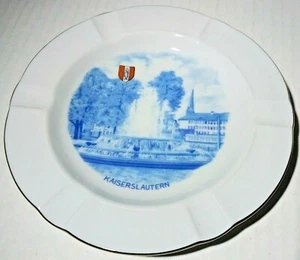 Vintage Winterling Bavaria Kaiserslautern Germany Souvenir Ashtray Blue & White - Picture 1 of 10
