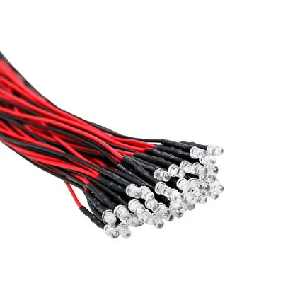 30pcs 12 Volt 3mm Red Blinking LED Lights Emitting Diodes (1.5Hz Single Color... - Image 1 of 4