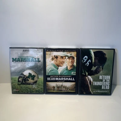 We Are Marshall 3 DVD Lot Remembering Marshall Return of Thundering Herd ESPN - Image 1 of 4