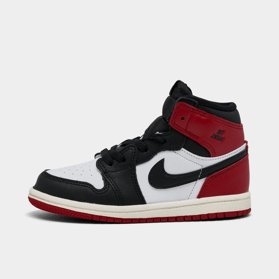 Jordan 1 Retro High OG (TD) Sz7C White Black and Varsity Red