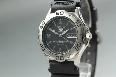 [Near MINT] Seiko 5 Sport 7S36-00A0 Automatic Black Dial Men's Watch From JAPAN - image 1 of 4