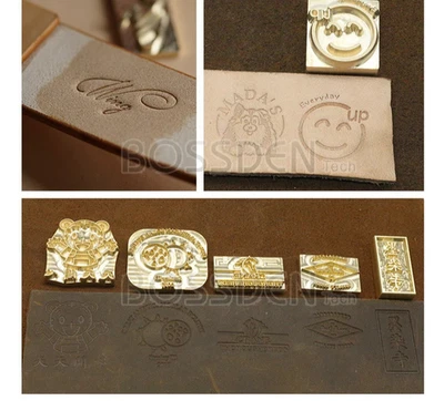 LOGOTIPO Personalizado Sello Cuero Cobre Latón Madera Papel Piel Pan Calentador Molde Foto 1 de 4