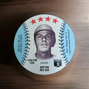 baseball card Disc Chilly Willee Boston Red Sox HOF C Carlton Fisk Vtg MLB 1977 - Picture 1 of 2