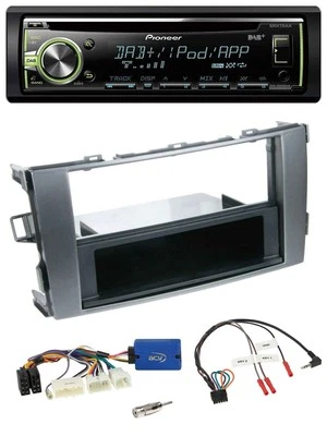 Pioneer DAB USB MP3 Lenkrad CD Autoradio für Toyota Auris 2011-2012 anthrazit-gr - Bild 1 von 4