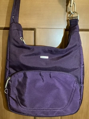 NWOT Travelon Anti Theft Crossbody Bag Purple RFID - Image 1 of 4