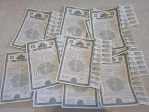 Chicago Union Station 1963 $1000 Bond - Stock Certificate Lot of 10 W/ Tickets - Picture 1 of 11