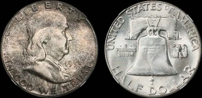 1953 Franklin Half NGC MS65 Looks Like FBL - Image 1 of 3