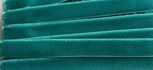 Swiss 3/8” Velvet  Ribbon 5 Yds  Jade Green S-2-24 - Picture 1 of 2