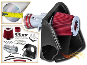 Sistema de admisión de aire frío protector térmico + filtro ROJO para 07-12 Altima 3,5 L V6 - Imagen 1 de 5