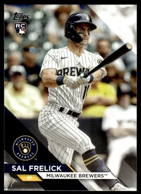 2024 Topps #2 Sal Frelick Flagship Collection Milwaukee Brewers RC Baseball - Image 1 of 2