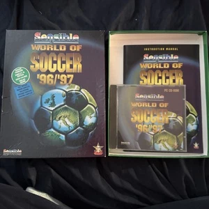 Sensible World of Soccer '96 / '97 IBM PC CD-ROM Windows 95 DOS 5.0 Big Box Game - Picture 1 of 4