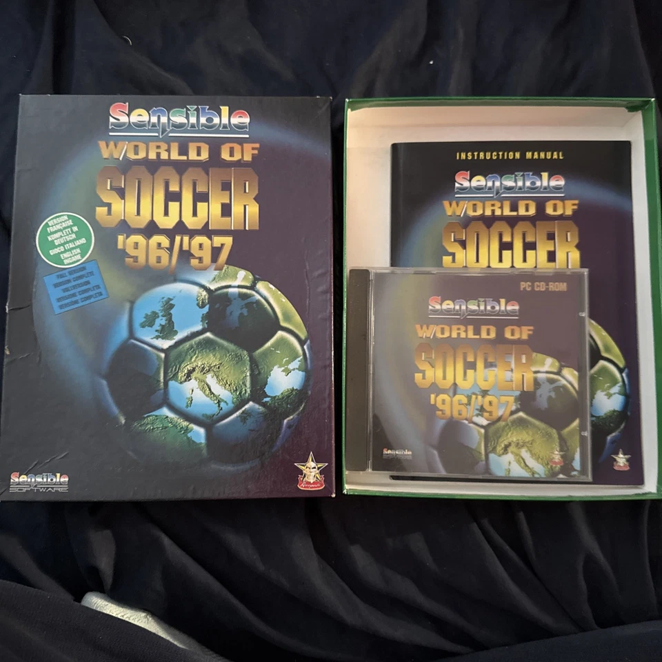 Sensible World of Soccer '96 / '97 IBM PC CD-ROM Windows 95 DOS 5.0 Big Box Game - Image 1 of 4
