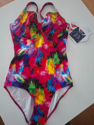 Fashy Badeanzug mehrfarbig Gr. 38 Polyamid/Elasthan - Bild 1 von 2