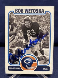 Bob Wetoska -Notre Dame- Chicago Bears handsignierte Custom Karte - Bild 1 von 2
