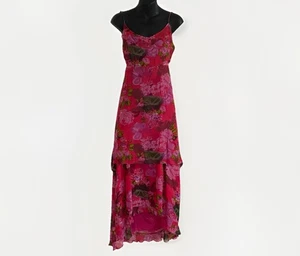 Vintage Y2K Papillon Medium Tiered Floral Maxi Dress Fairy Girly Ruffle Chiffon - Bild 1 von 14
