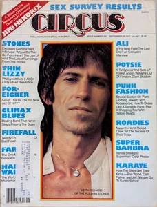 Circus Magazine September 1977 Stones, Thin Lizzy, Foreigner, Mark Farner, Jimi - Picture 1 of 19