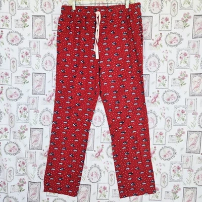 Pantalones de salón de franela de Papá Noel rojo para hombre Vineyard Vines ropa de dormir talla M Foto 1 de 4