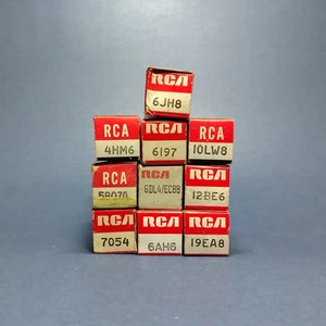 RCA Vacuum Tubes 4HM6, 5BQ7A, 6JH8, 6197, 6DL4, 6AH6, 7054, 10LW8, 12BE6, 19EA8 - Picture 1 of 1