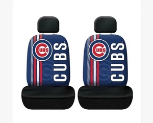 New Universal MLB Chicago Cubs Low Back Front Seat Covers Pair - Picture 1 of 1