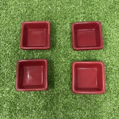 SET OF 4....THE PAMPERED CHEF SIMPLE ADDITIONS PETITE CONDIMENT DISH~CRANBERRY - Image 1 of 4