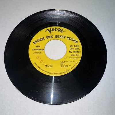 ПРОМО Ella Fitzgerald 45 We Three / She's Just A Quiet Girl - Verve 10359 очень хорошее состояние+ - Изображение 1 из 2