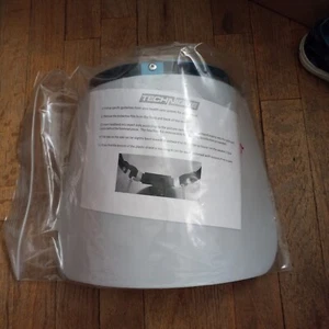 Technique Reusable Face Shield, Aluminum Frame Poly Shield with Strap, USA Made - Picture 1 of 3