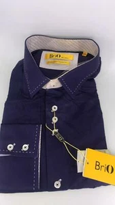Brio Milano Purple Dress Shirt XXL TD101 BB 12 - Picture 1 of 6