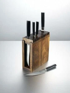 Wooden knife block, Oak kitchen knife block,Kitchen knife organizer,Knife holder - Picture 1 of 6