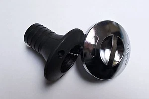 Chrome plastic deck filler water/waste/diesel/petrol 38mm Boat Caravan Motorhome - Picture 1 of 5