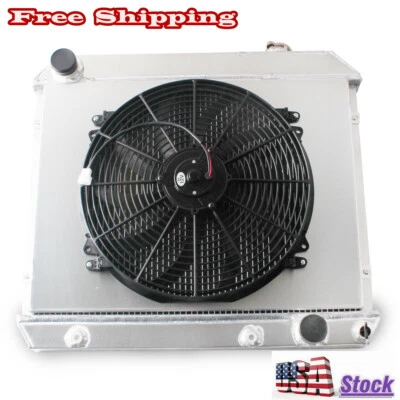 3Row Radiator+Shroud+Fan For 1963-1966 Pontiac Bonneville Catalina Grand Prix V8 Foto 1 de 4