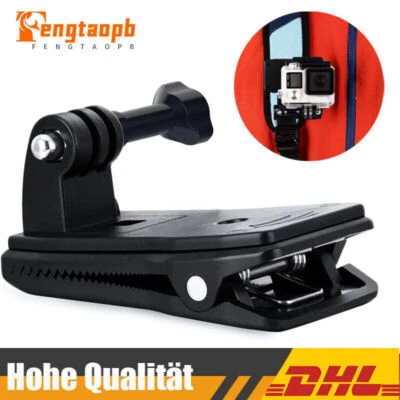MARKENLOS Rucksack Clip Halterung für GoPro Hero 12 11 10 9 8 7 6 5 4 3 2 Kamera Actioncam